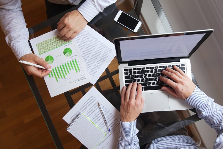 man working in office