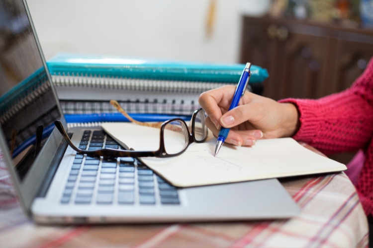 woman writing